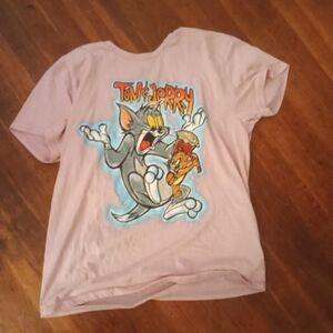 Pink tom and Jerry tee
